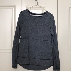 heathered grey Lululemon crewneck